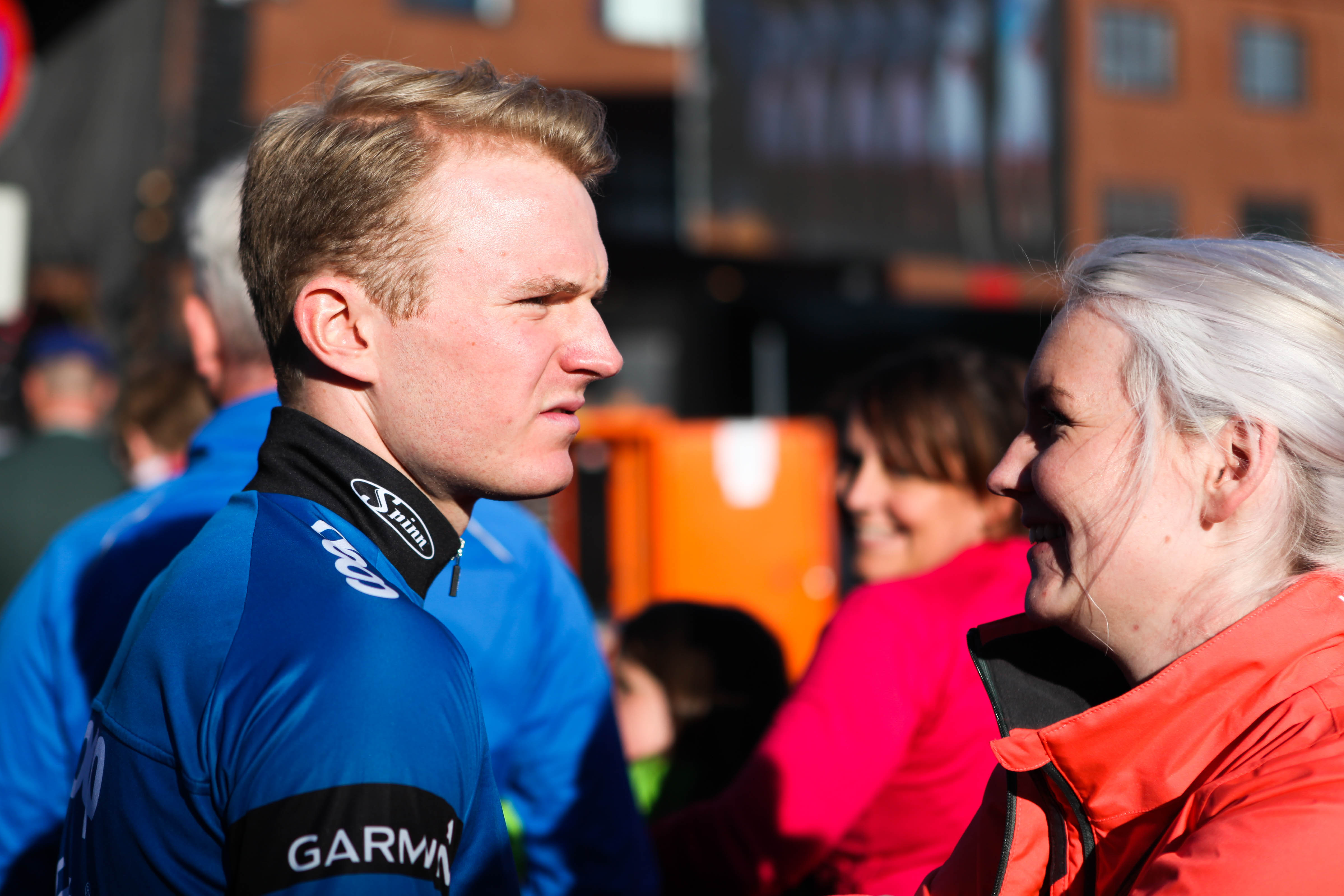 Meg og min kjære: Jensen og kjæresten i forkant av Arctic Race i år. Foto: Kjetil R. Anda / Sykkelmagasinet